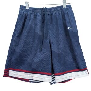 Boombah Shorts Mens Size 32 Athletic Basketball Blue Drawstring Activewear Sport